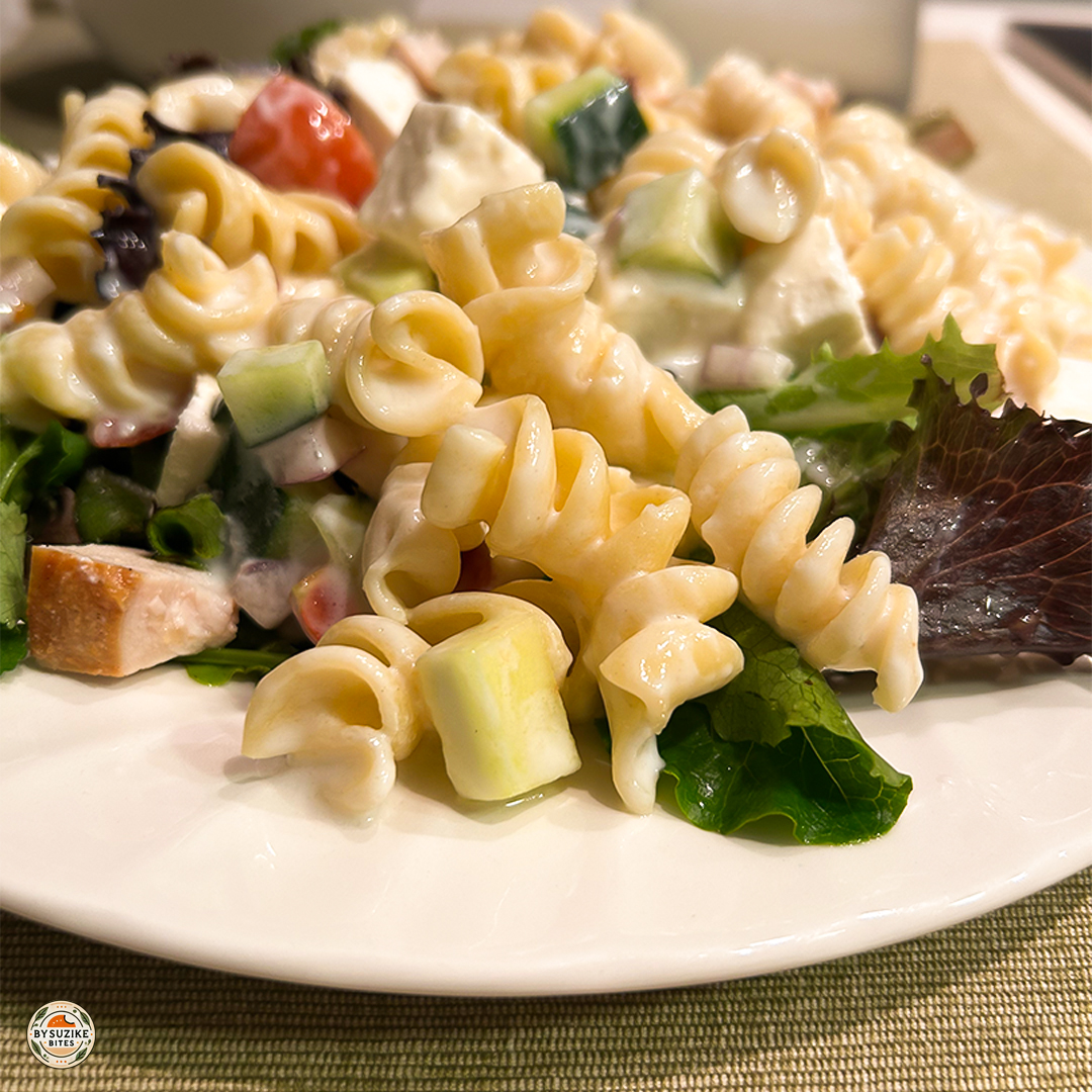 creamy pasta salad with chicken