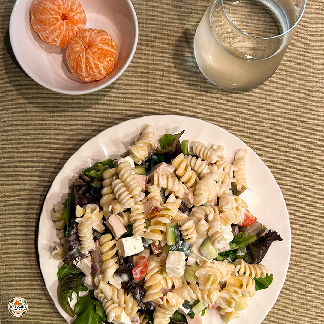 creamy pasta salad with chicken