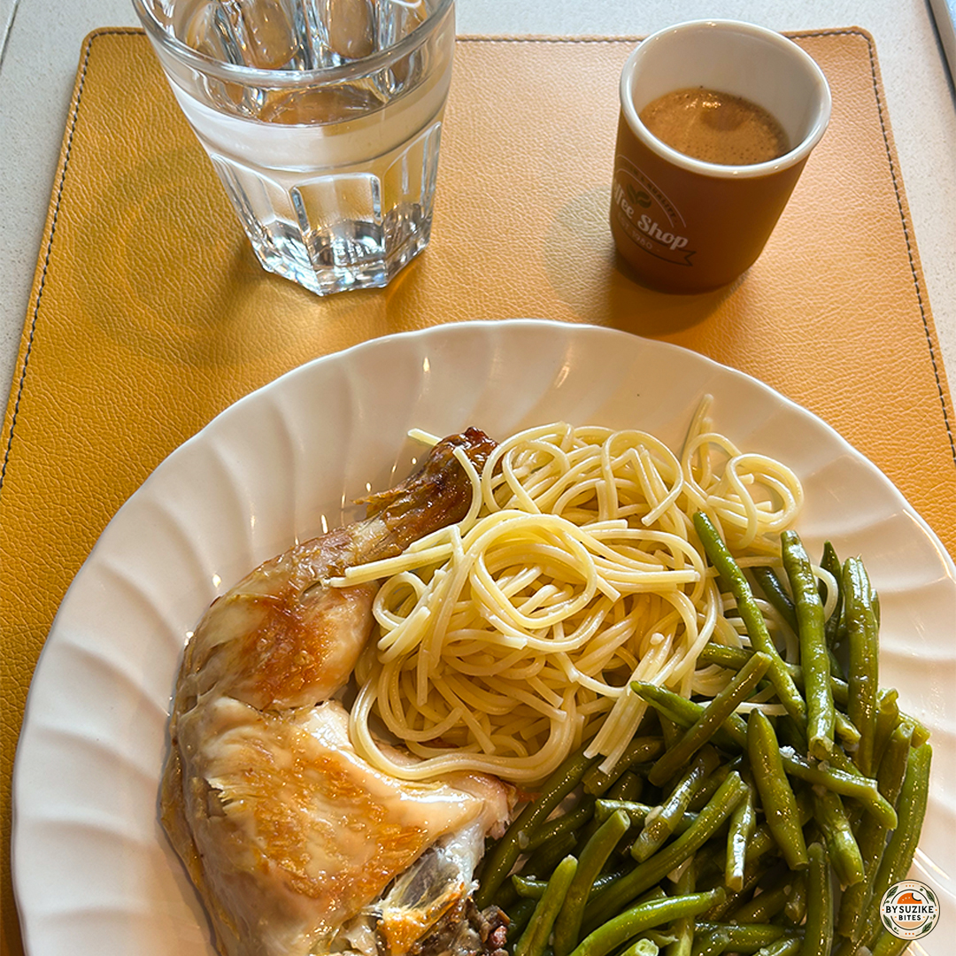 roasted chicken with green beans