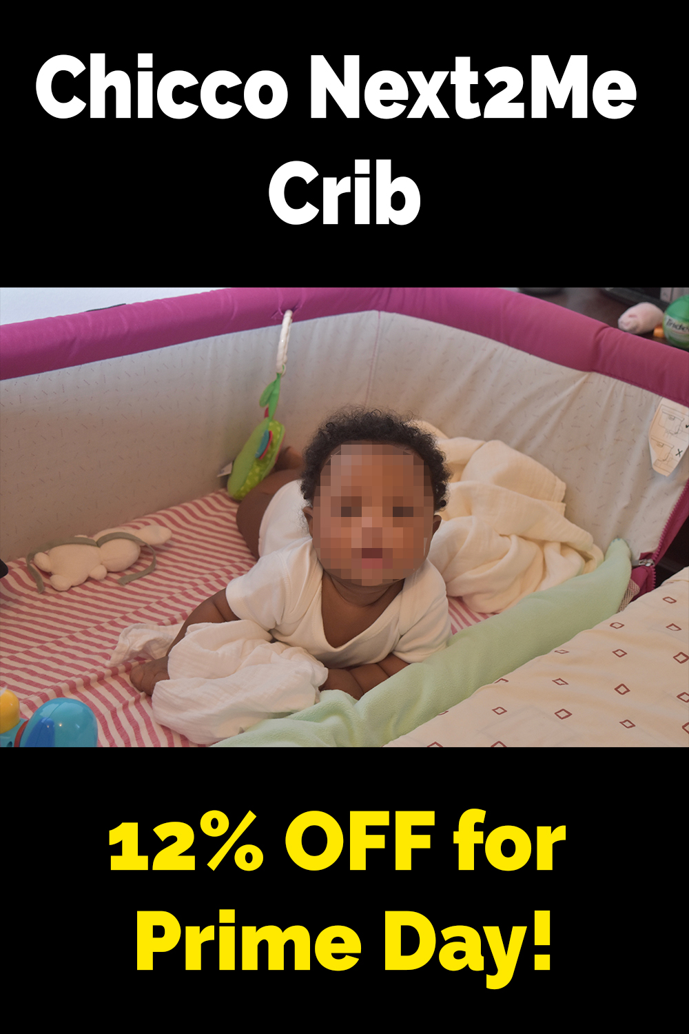 Chicco Next2Me baby crib set up for a newborn, Prime Day 12% OFF deal, bySuzike