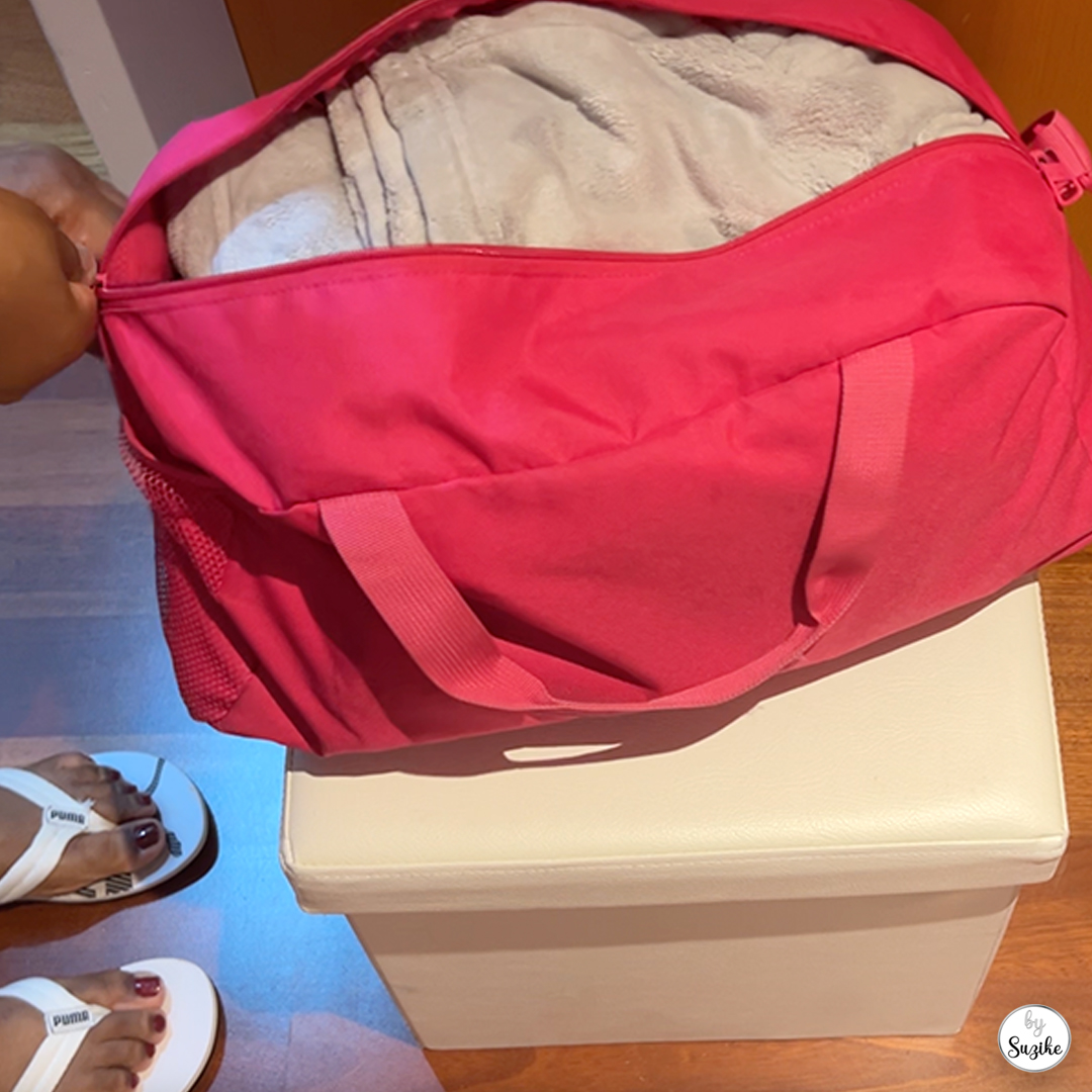 Organizing a sports bag as part of an evening prep routine for calm mornings