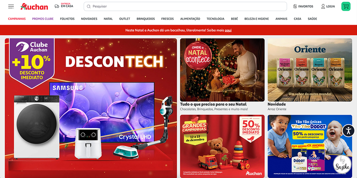 Auchan online ordering webpage screenshot