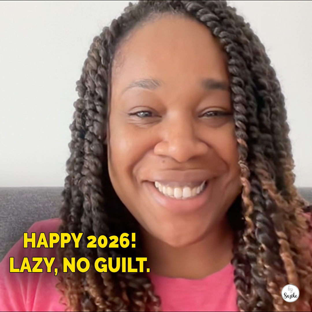Happy New Year 2026 message thumbnail featuring Suzike smiling.