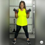 Adjustable dumbbells vs fixed dumbbells thumbnail with woman holding dumbbells in a home gym setting.