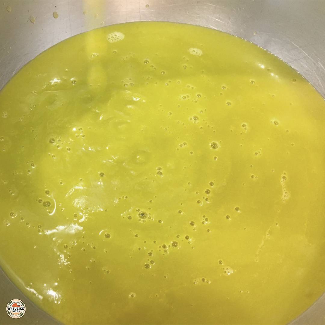 Creamy pea soup served in a bowl.