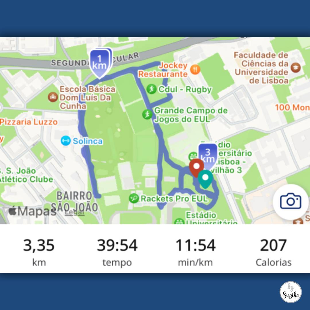 Runkeeper map screenshot showing Running Journey Day 2 stats: 3.35 km, 39:54 total time, 11:54 min/km pace, and 207 calories.