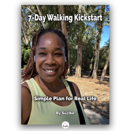 7-Day Walking Kickstart free printable product thumbnail with walking plan cover by Suzike