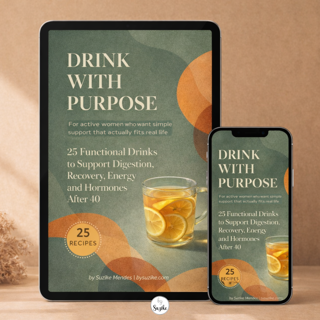 Drink With Purpose digital ebook shown on tablet and phone mockup for active women over 40