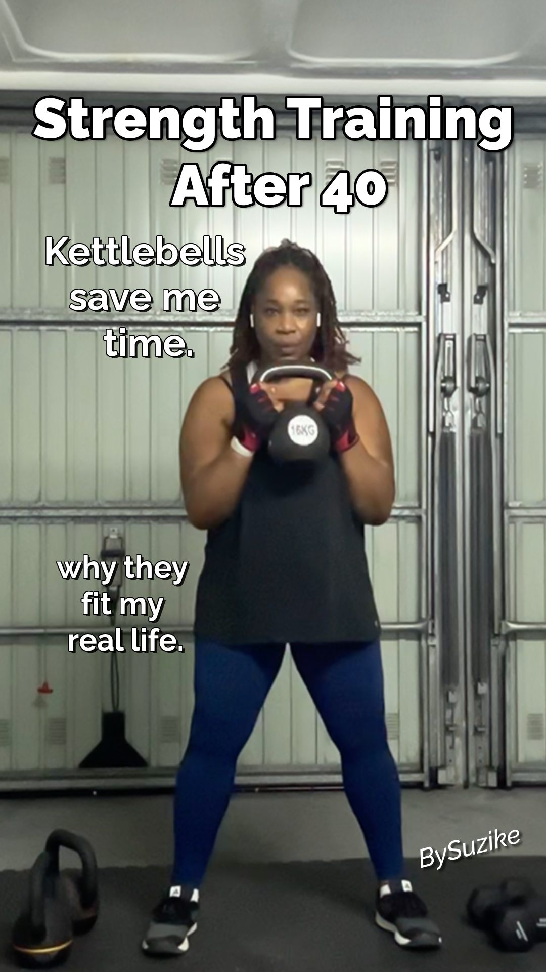 Strength training after 40 with kettlebells at home and the message Kettlebells save me time